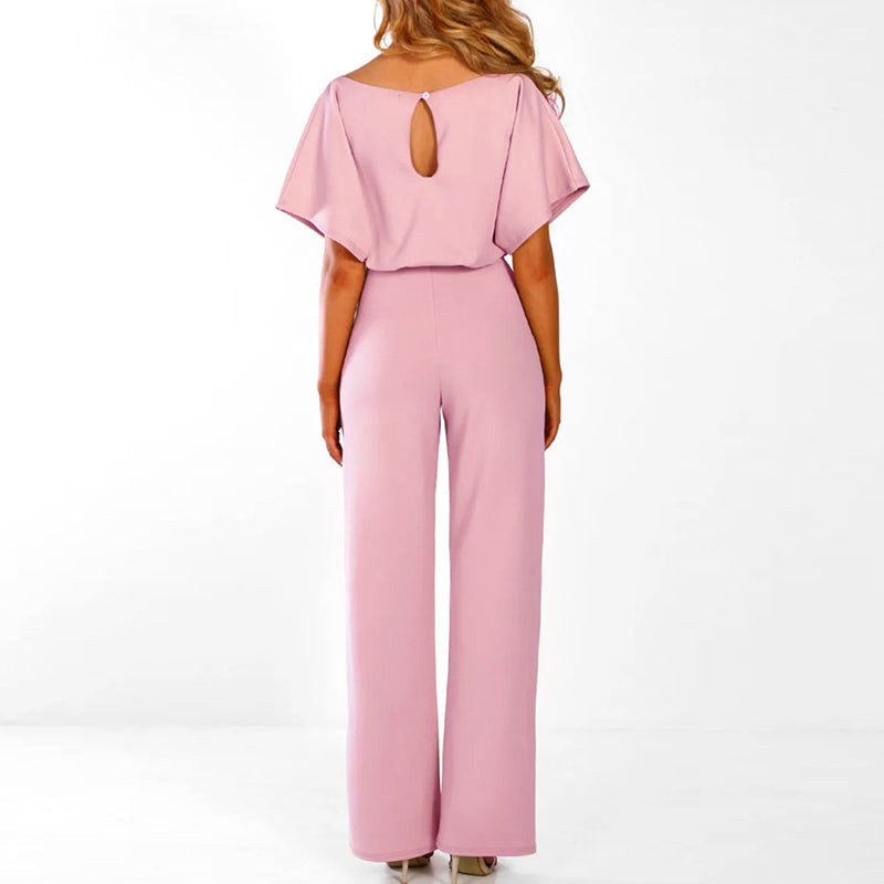 Sutton | Women's Tie-Front Batwing Jumpsuit - image 9