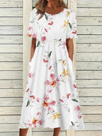 Teagan | Women's Printed Floral Midi Dress - image 10