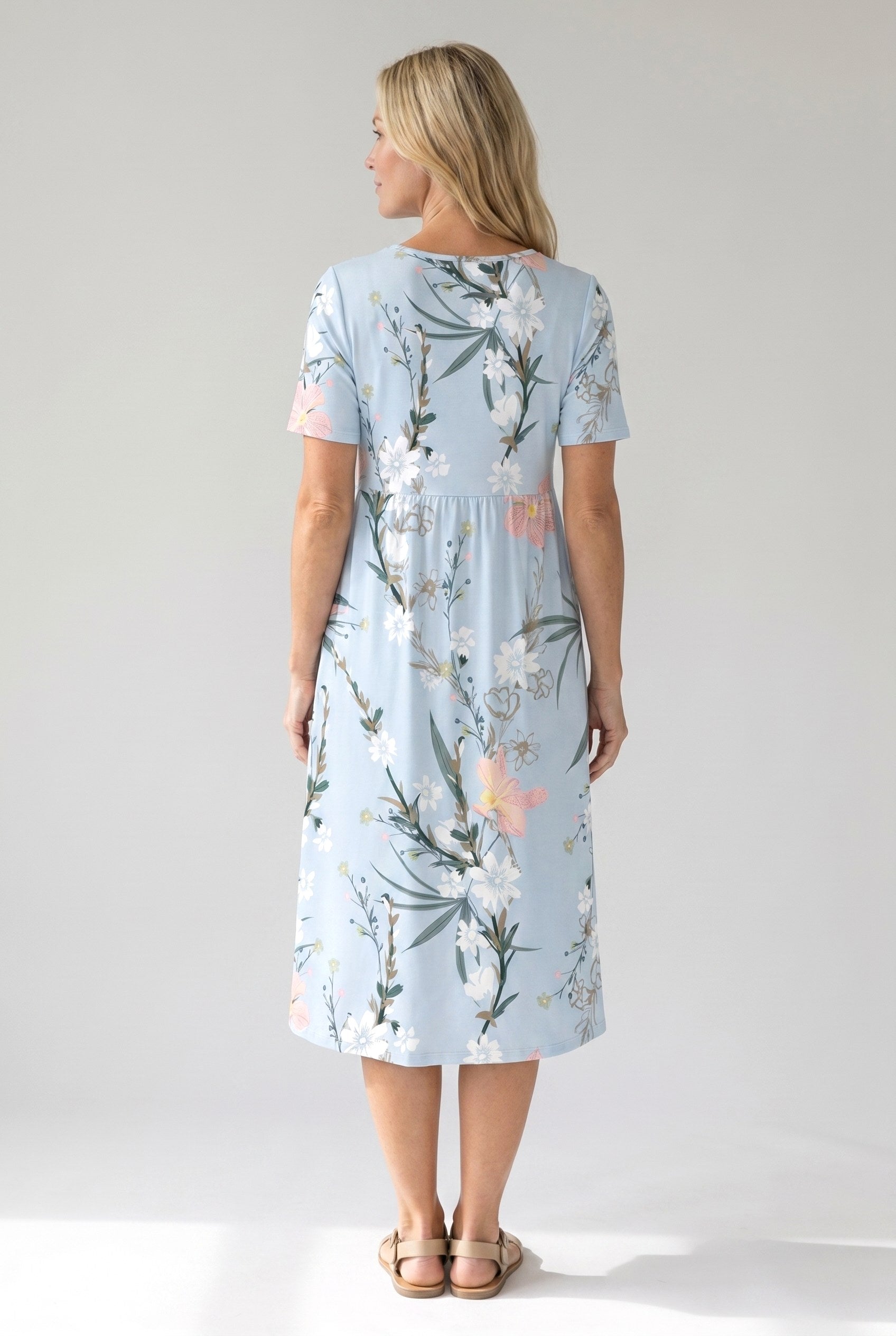 Teagan | Women's Printed Floral Midi Dress - image 4