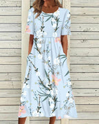 Teagan | Women's Printed Floral Midi Dress - image 8