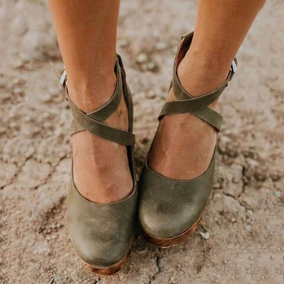 Teresa | Women's Closed-Toe Wedge Heels with Ankle Strap - image 5