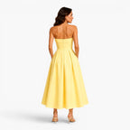 Sage | Women's Pleated Midi Dress, Strapless Occasion Dress | The Dress Cellar