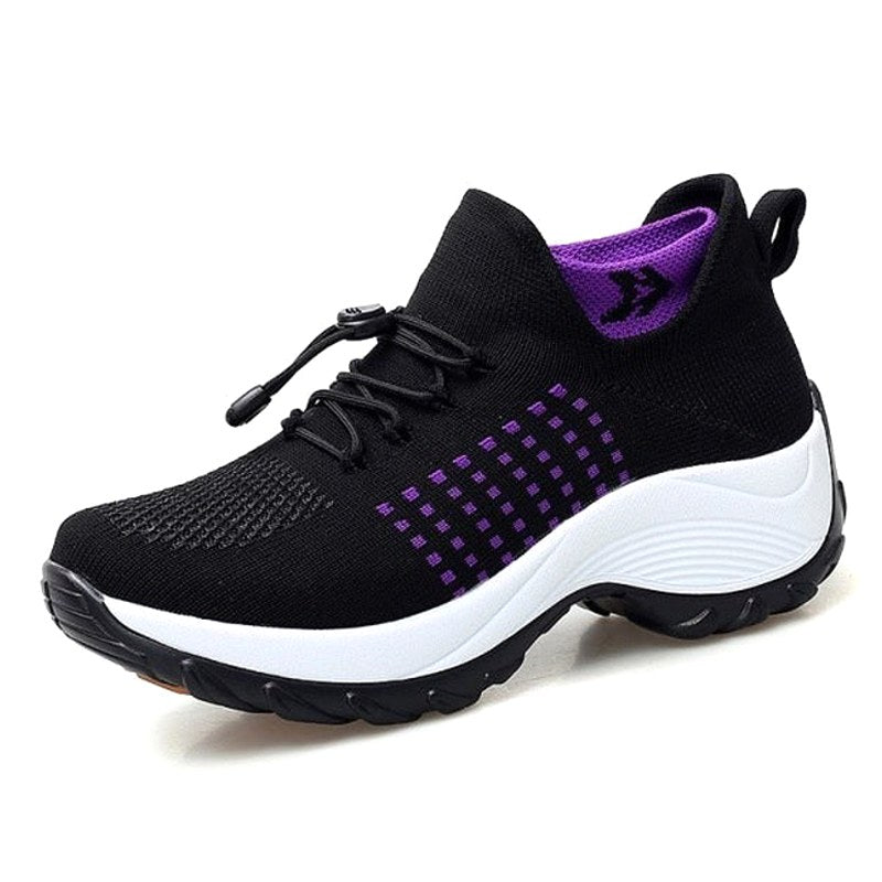 Theresa | Women's Comfort Pain-Relief Shoes - Black Purple