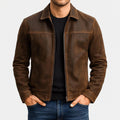 Patrick | Men's Leather Jacket, Zip-Front Fall Coat | The Dress Cellar