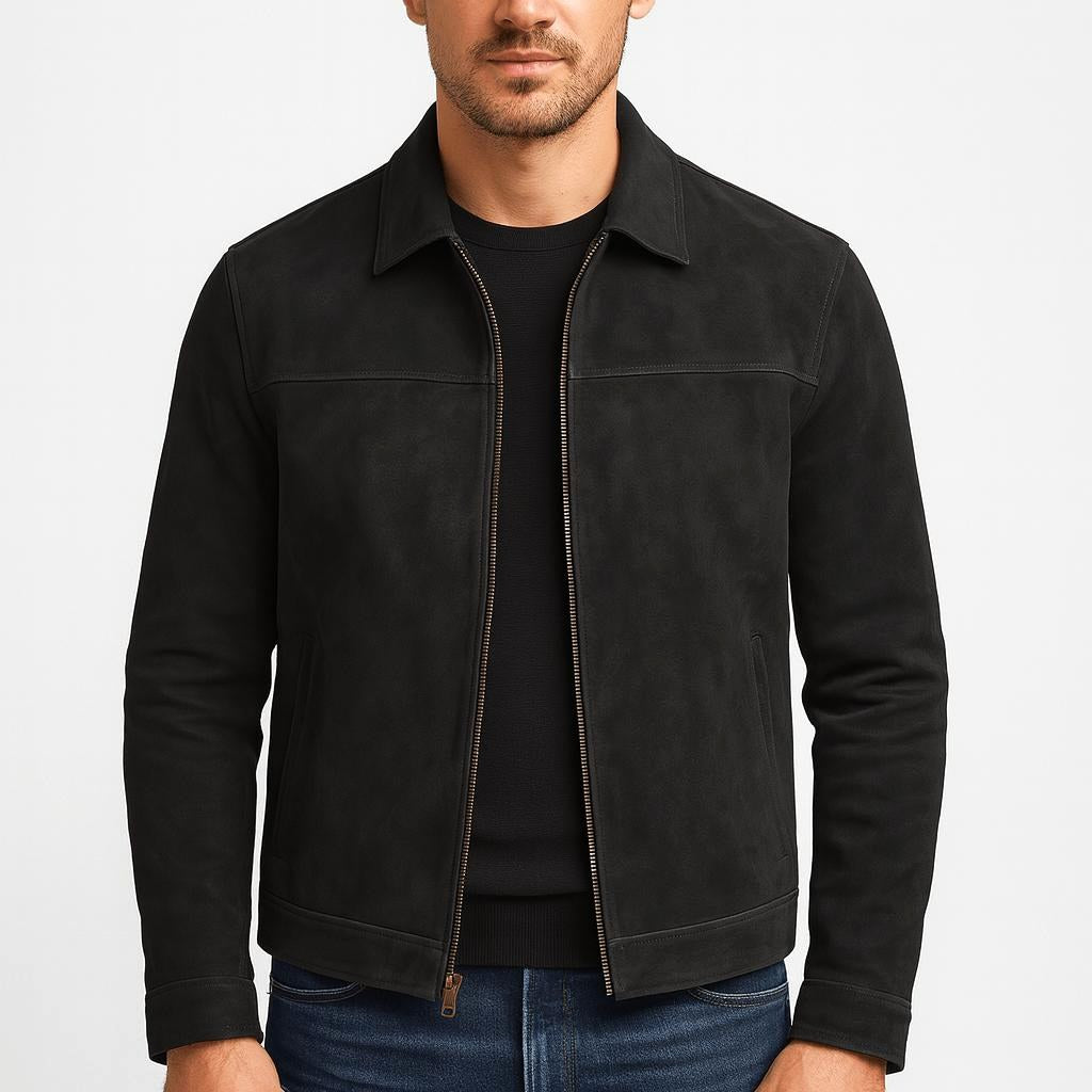 Patrick | Men's Leather Jacket, Zip-Front Fall Coat | The Dress Cellar