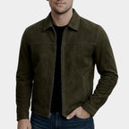 Patrick | Men's Leather Jacket, Zip-Front Fall Coat | The Dress Cellar