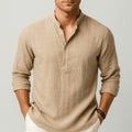 Thomas | Men's Linen Shirt with a Classic Collar – an Elegant Summer Shirt | The Dress Cellar