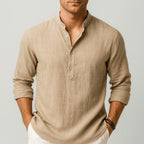 Thomas | Men's Linen Shirt with a Classic Collar – an Elegant Summer Shirt | The Dress Cellar