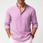 Thomas | Men's Linen Shirt with a Classic Collar – an Elegant Summer Shirt | The Dress Cellar