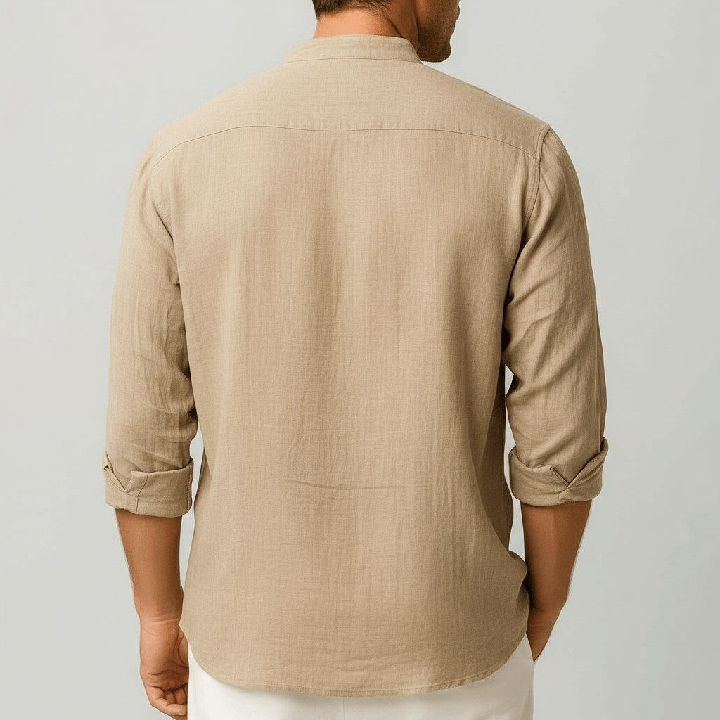 Thomas | Men's Linen Shirt with a Classic Collar – an Elegant Summer Shirt | The Dress Cellar