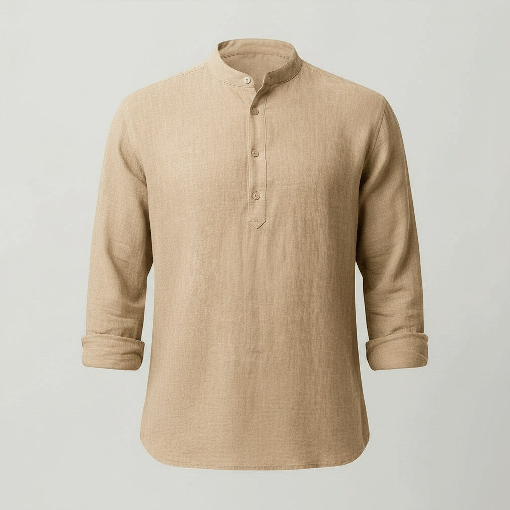 Thomas | Men's Linen Shirt with a Classic Collar – an Elegant Summer Shirt | The Dress Cellar