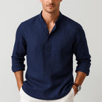 Thomas | Men's Linen Shirt with a Classic Collar – an Elegant Summer Shirt | The Dress Cellar