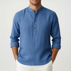 Thomas | Men's Linen Shirt with a Classic Collar – an Elegant Summer Shirt | The Dress Cellar
