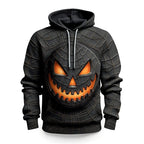 Trevor | Men's Halloween Graphic Hooded Sweatshirt, Seasonal Pullover Hoodie | The Dress Cellar | Gray