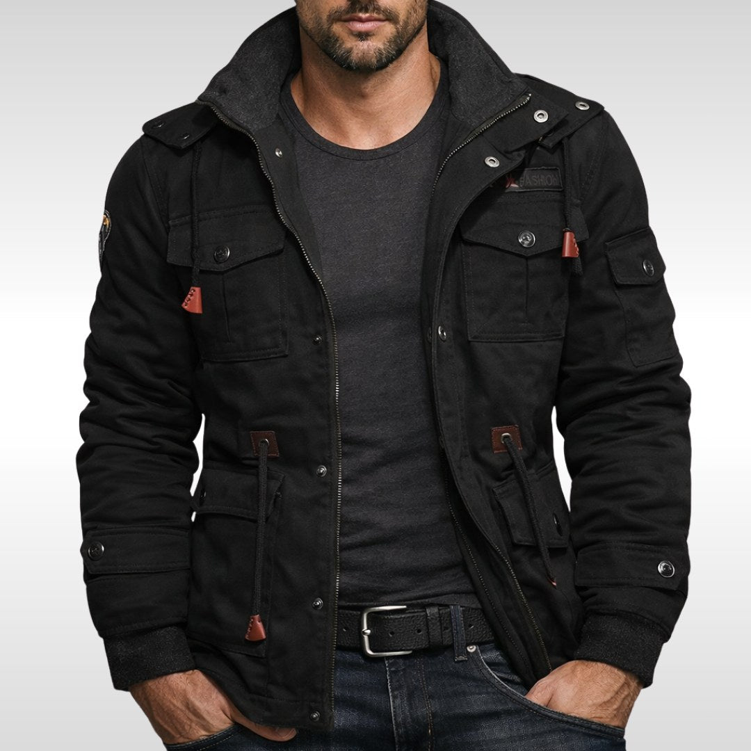 Trevor | Men's Insulated Winter Jacket, Practical Warmth Coat | The Dress Cellar | Black