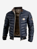 Trevor | Men's Quilted Jacket with Relaxed Fit, Lightweight Autumn Jacket | The Dress Cellar | Navy Blue