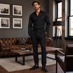 Tristan | Men's Checked Slim Fit Trousers, Smart Casual Trousers | The Dress Cellar