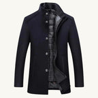 Tucker | Men's Wool Blend Tailored Trench Coat, Classic Formal Coat | The Dress Cellar