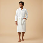 Tyler | Men's Cotton Waffle Lightweight Bathrobe, Spa Robe with Belt | The Dress Cellar