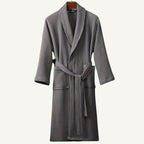 Tyler | Men's Cotton Waffle Lightweight Bathrobe, Spa Robe with Belt | The Dress Cellar