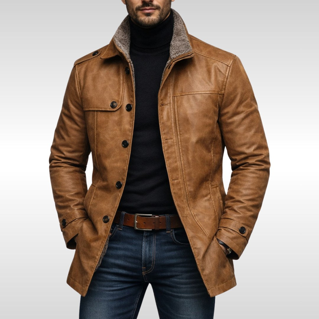 Tyler | Men's Fleece-Lined Coat, Warm Autumn Coat | The Dress Cellar