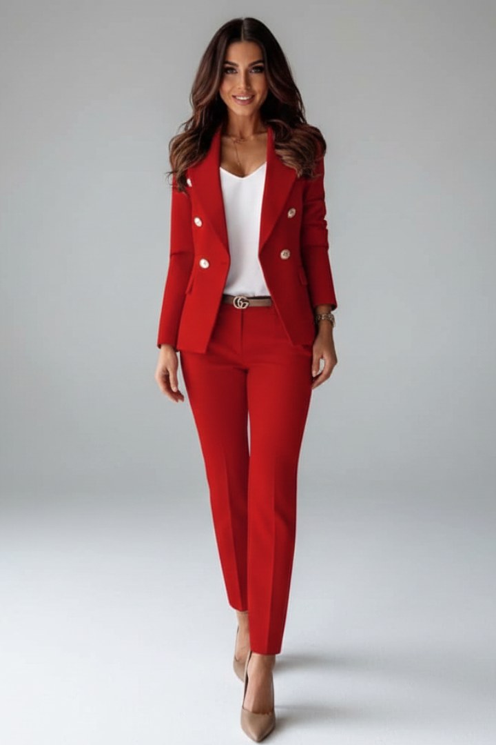Valerie | Women's Tailored Blazer Suit, High-Waisted Trouser Suit | The Dress Cellar