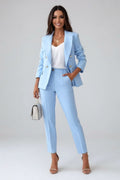 Valerie | Women's Tailored Blazer Suit, High-Waisted Trouser Suit | The Dress Cellar | Pink