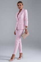 Valerie | Women's Tailored Blazer Suit, High-Waisted Trouser Suit | The Dress Cellar | Blue