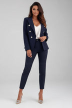 Valerie | Women's Tailored Blazer Suit, High-Waisted Trouser Suit | The Dress Cellar | White
