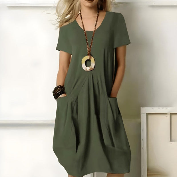 Vanessa | Women's Casual Relaxed Fit Dress with Pockets - image 1