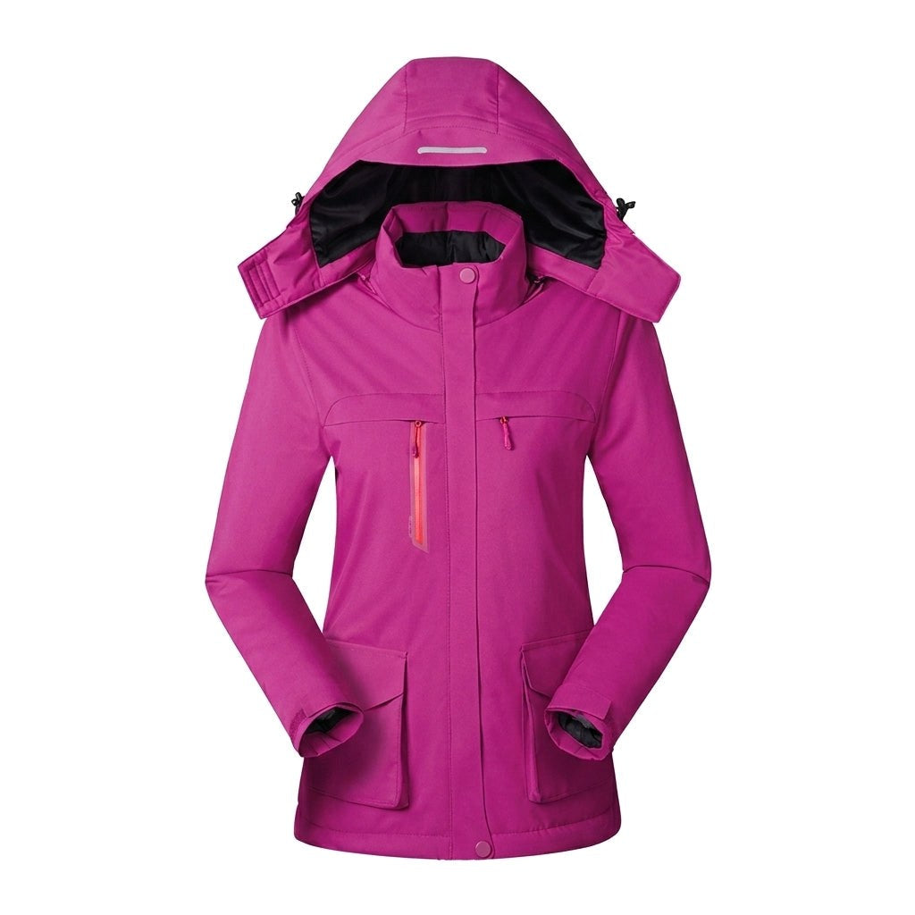 Victoire | Women's Hooded Heated Jacket with USB Power, Adjustable Temperature Jacket | The Dress Cellar | Pink