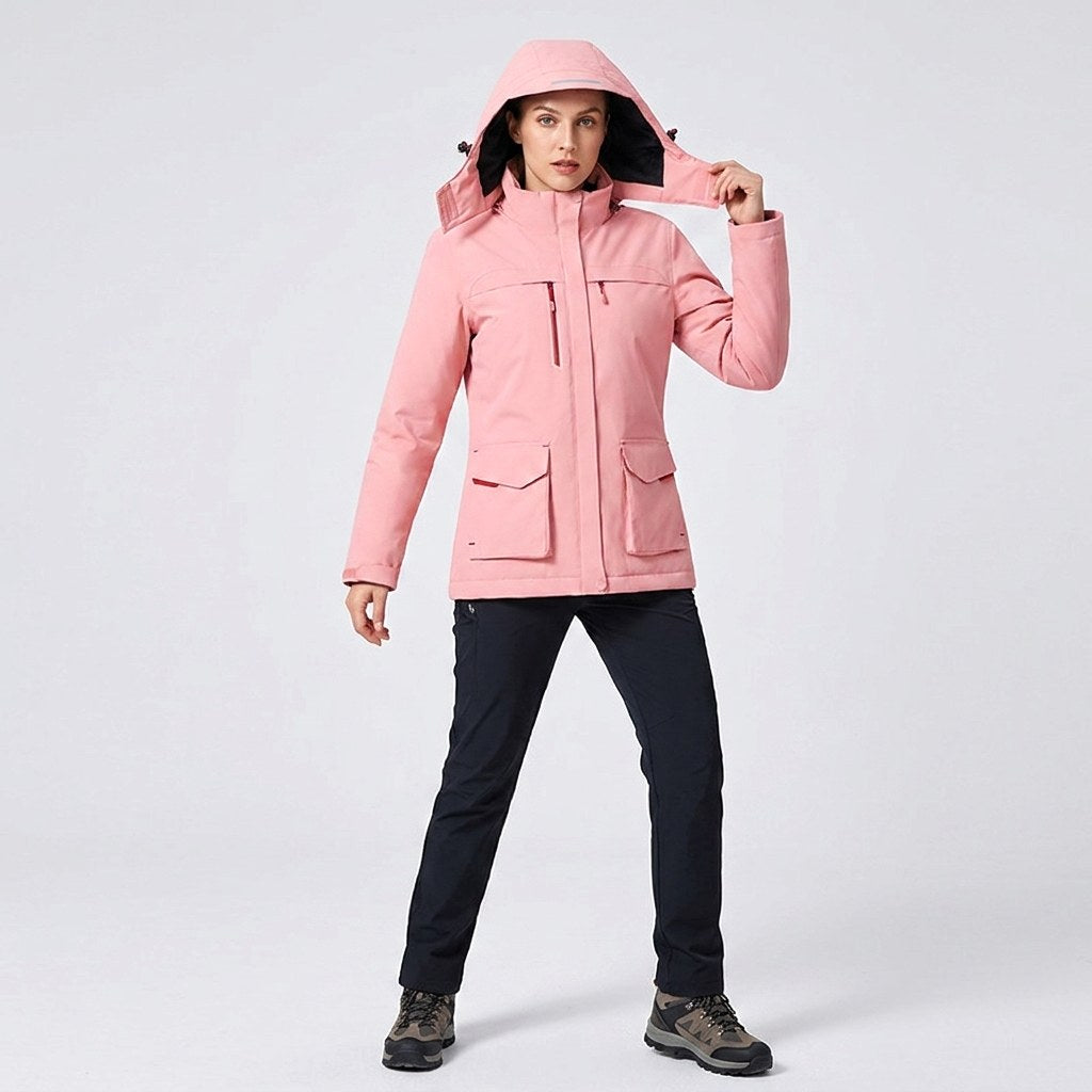 Victoire | Women's Hooded Heated Jacket with USB Power, Adjustable Temperature Jacket | The Dress Cellar