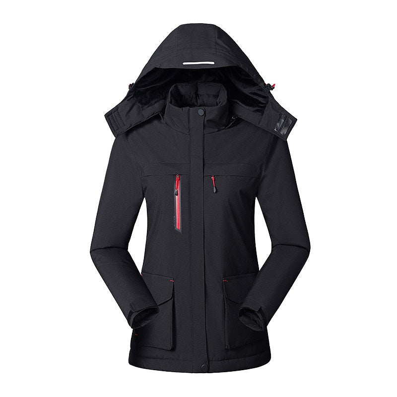 Victoire | Women's Hooded Heated Jacket with USB Power, Adjustable Temperature Jacket | The Dress Cellar