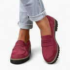 Victoria | Women's Orthopedic Comfort Loafers - Wine-Red