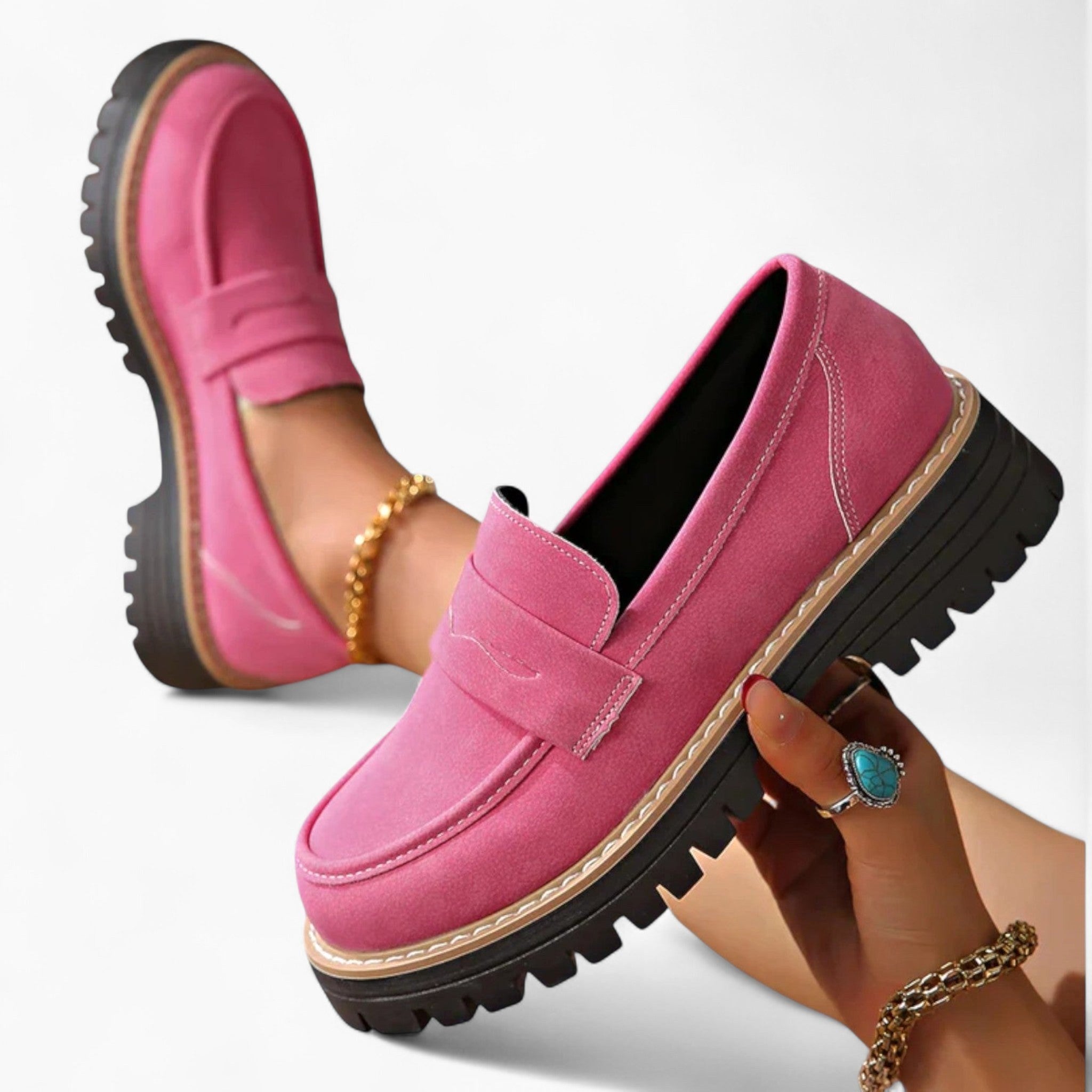 Victoria | Women's Orthopedic Comfort Loafers - Pink