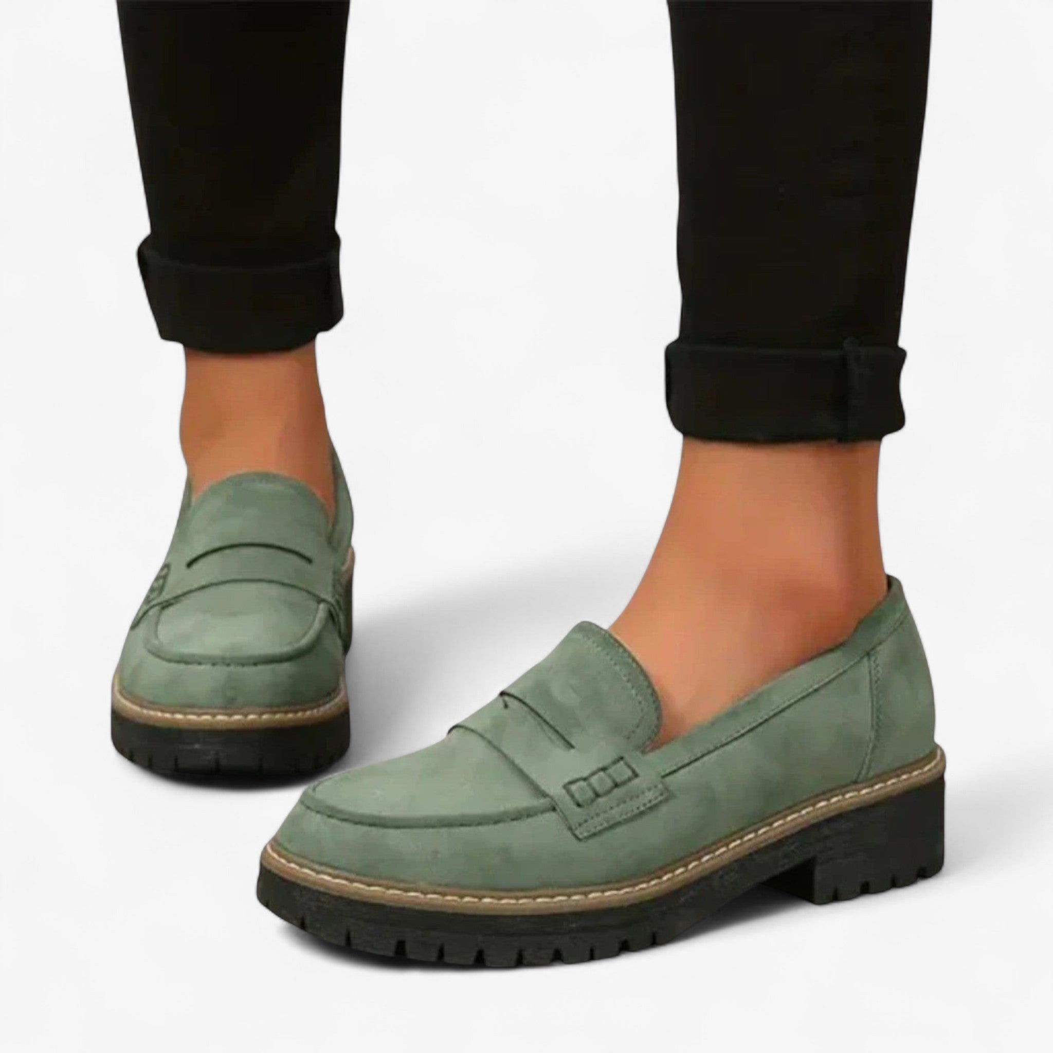 Victoria | Women's Orthopedic Comfort Loafers - Green