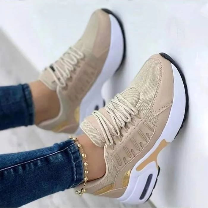 Victoria | Women's Orthopedic Sneakers with Cushioned Sole - Beige