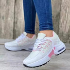 Victoria | Women's Orthopedic Sneakers with Cushioned Sole - Roze wit
