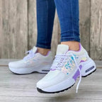 Victoria | Women's Orthopedic Sneakers with Cushioned Sole - Wit-paars