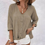 Victoria | Women's Relaxed Button-Up Blouse - image 7