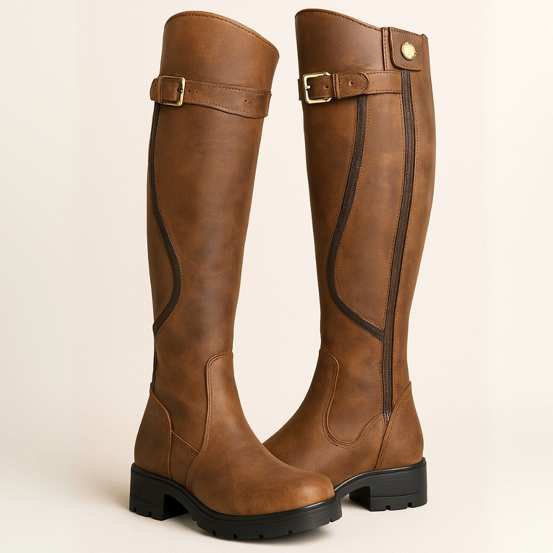 Violet | Women's Waterproof Boots, Practical Everyday Boots | The Dress Cellar | Brown