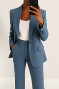 Vivienne | Women's Tailored Blazer and Trouser Set | The Dress Cellar | Blue