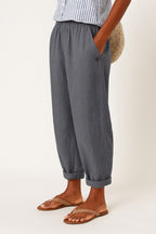 Wanda | Women's Straight-Leg Pants With Side Pockets - Gray