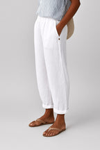 Wanda | Women's Straight-Leg Pants With Side Pockets - White