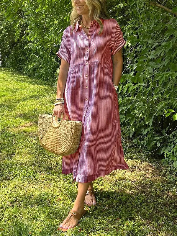 Wendy | Women's Casual Shirt Dress - Green