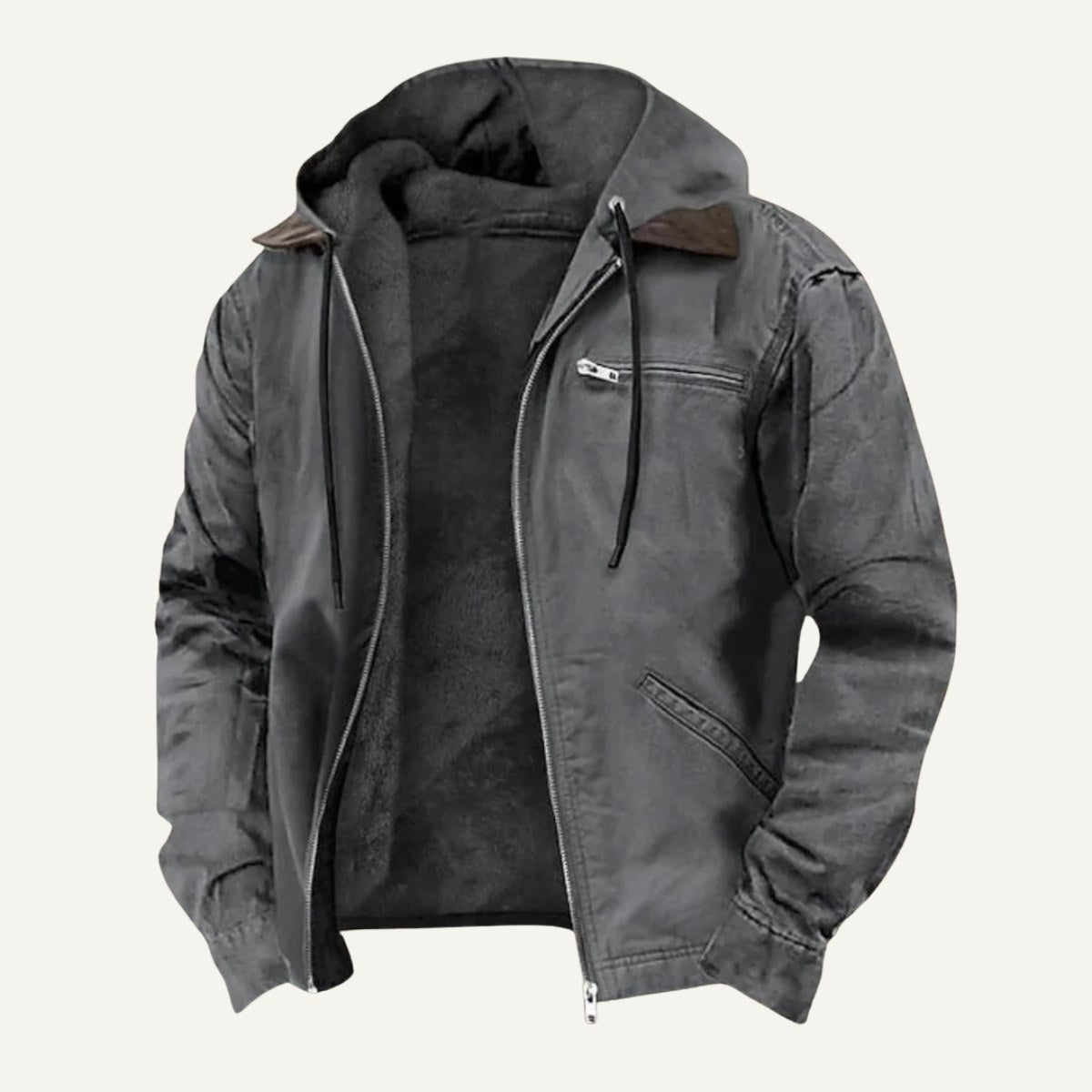 Wesley | Men's Hooded Fleece-Lined Jacket, Warm Winter Coat | The Dress Cellar