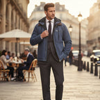 Wesley | Men's Hooded Fleece-Lined Jacket, Warm Winter Coat | The Dress Cellar