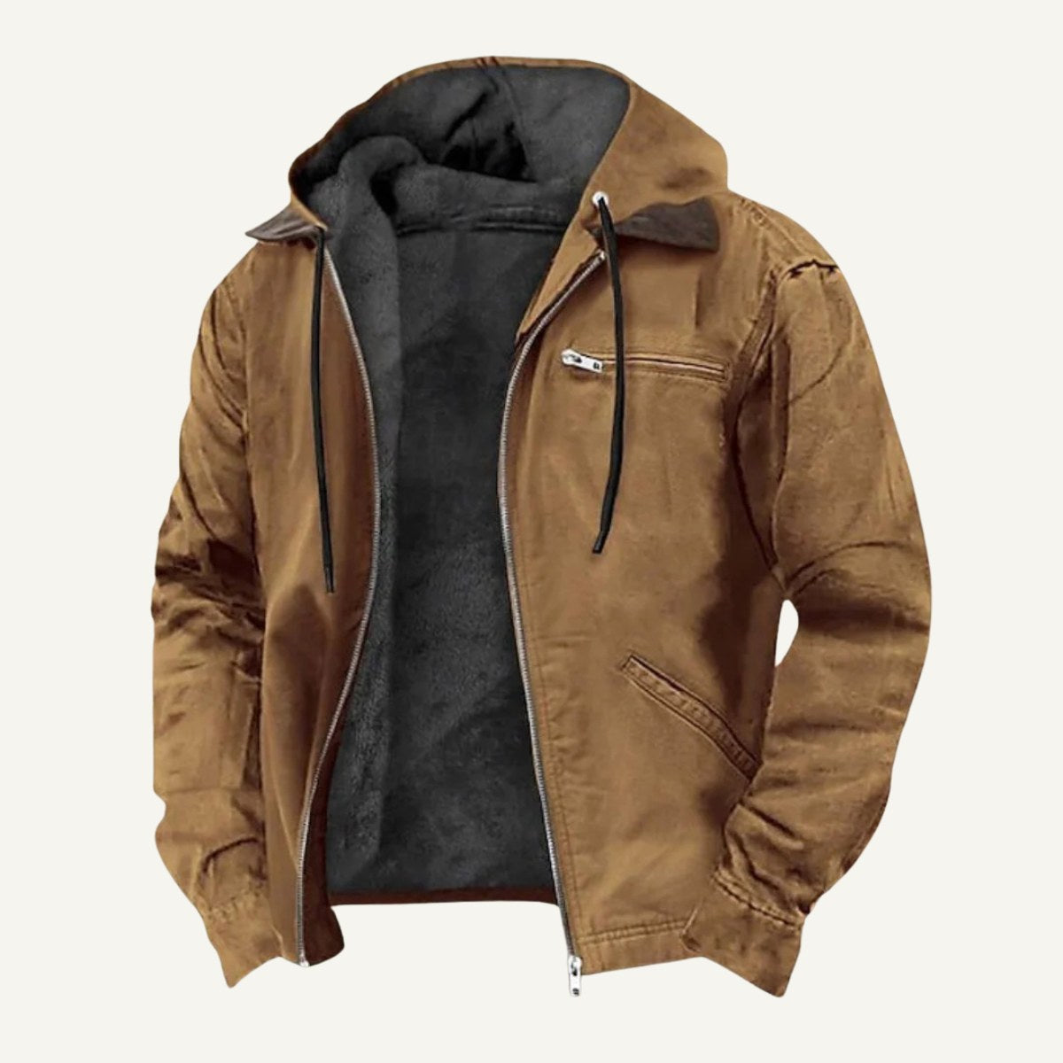Wesley | Men's Hooded Fleece-Lined Jacket, Warm Winter Coat | The Dress Cellar