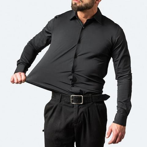 Brian | Men's Elastic Wrinkle-Resistant Shirt, Long-Sleeve Formal Shirt | The Dress Cellar