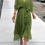 Zaria | Women's Timeless Wrap Midi Dress